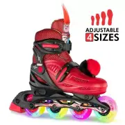 Crazy Skates TROLLS Size Adjustable Inline Skate Blades with 8x Light Up Wheels