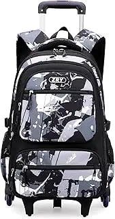 [NIWEIYA] Rolling Backpack for Boys School Backpack with Wheels for Boys Wheeled Bookbags Trolley School Bags for Teens