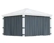 CANOPIA - Curtain Set for Dallas 4.3 x 4.3 Garden Gazebo. Curtains Only.