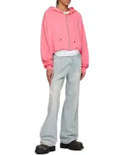 Zip-up Hoodie USS,USXL,USM Pink