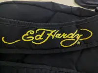 在飛比找Yahoo!奇摩拍賣優惠-Ed Hardy 美國老鷹黑色後背包