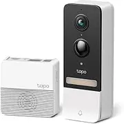 TP-Link Tapo Smart Battery Video Doorbell, Home Security System, 2K 5MP, Colour Night Vision, Flexible, Smart AI Detection, IP64, Anti-theft Alarm, Two-Way Audio, 180-Day Battery Life (Tapo D230S1)