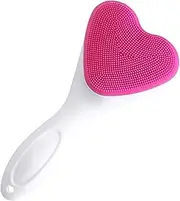Healeved Heart-shape Silicone Face Brush Facial Cleansing Scrubber for Women Deep Clean Skin