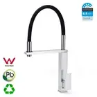 Chrome Square Kitchen Mixer Tap Pull Down Out Spray Laundry Faucet Sink Tap WELS