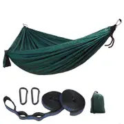 Nevenka Camping Portable Hammocks with 2 Tree Straps for Travel Beach Backyard-DarkGreen