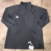 Adidas Climalite Knit Half Zip Lightweight Sweatshirt Gray DX9842 Womens Sz 2XL