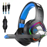 A66 PS4 Gaming Headphone 4D Stereo RGB LED Light Headset Noise Cancelling In-line Earphone With Mic