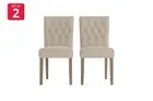 Set of 2 Brosa Espen Dining Chairs (French Beige/Wire Brushed), Chairs, Home &