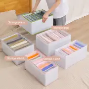 7 Grids Wardrobe Clothes Organizer Jeans Compartment Storage Box Foldable Drawer