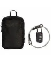 Pacsafe Prosafe 1000 Combination Lock With Steel Cable - Black
