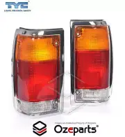Set Pair LH+RH Tail Light Chrome For Ford Courier PC PD Mazda B Ser Bravo UF Ute
