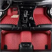 Car Front Floor Mats Custom Car Floor Mats Anti Dirty Leather Carpet Protective Pad for Ford for Mustang 2011-2014 2015-2022 Mach-E 2021-2023(Red2,Mach-E 2023)