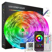 RGB Bluetooth LED Light Strip Smart Atmosphere Light Indoor 24V EU Plug With 44-Key Remote Control for TV Wall Computer