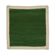 2 Dune Green Square Woven Cotton Country Cottage Placemats 15x15