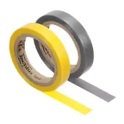 2Pcs 26Ft Tennis Racket Badminton Racquet Grip Finishing Tapes, Grey/Yellow