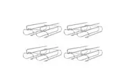 4PK Bartender Chrome Plated Undershelf 2-Rail Stemware Rack Organiser Silver