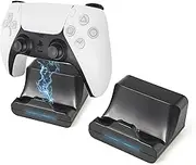 sciuU [Pack of 2] Charging Station Compatible with PS5 DualSense Controller, Wall Mount Charging Station and Charging Cable 1m USB Type-C Cable, Charging Cable Holder with LED Indicator for Playstation 5 Gamepad