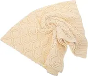 ETHZZLE Woolen Yarn Receiving Blanket for Newborns Lightweight Nap Blanket for Travel Stroller and Cuddling Present for Showers