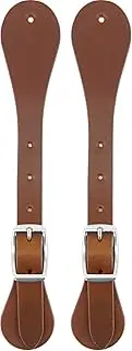 Jeereal Leather Spur Straps for Horse Riders | Western Men and Women's Boots Equipment | Adjustable Single Ply Spur Straps