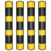31" Rubber Round Edge Corner Guard w/ Reflective Yellow Strip For Garage 4 Packs