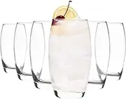 LAV 6X Clear 510ml Empire Highball Glasses - Tall Hi Ball Glass Water Gin Juice Cocktail Drinking Glassware Tumblers Set