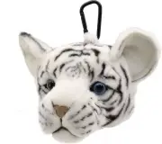 HANSA Golf Ball Case Carabiner Pouch White Tiger Plush BH8471