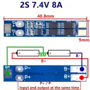 2S 8A 7.4V 8.4V 18650 Li-ion Lithium Battery Charger BMS Protection PCB Board