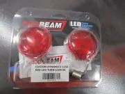 Custom Dynamics Probeam Bullet Bezel RED LED Turn Signal Inserts HARLEY DAVIDSON