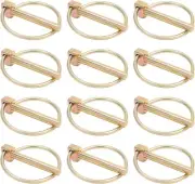 Moicstiy 12Pcs 3/16 Inch Heavy Duty Lynch Pin with Ring Round Linch Pins Asso...