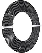 uxcell 16.4 Feet Flat Aluminum Wire, 18 Gauge Bendable Anodized Aluminum Wire 3mm Wide Beading Craft Wire for Jewelry Making, Black