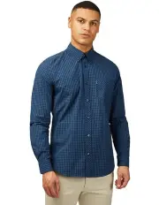 [Ben Sherman] Signature Gingham Long Sleeve Shirt in Royal Blue