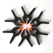 BLACK Clamps Clips for Heavy Duty Nylon BACKDROPS 6 pcs 3.75" x 1.75" WHOLESALE