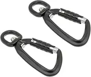 1 Pair of Heavy Duty Self Auto Locking Carabiner Clip, Swivel Rotating Ring, Keychain, Outdoor Camping Hiking Hammock Hooks, Dog Leash Carabiner Clasp