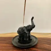 Elephant Incense Holder on Plate
