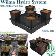 5x25L Wilma Drip Irrigation Hydroponic Grow System 120x120 Grow Room Indoor Grow