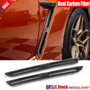 For Nissan GTR GT-R R35 2009-2015 Real Carbon Side Fender Air Vent Cover Trims (for: Nissan)
