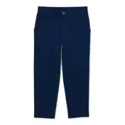 Wonder Nation Pants Boys 10 Navy Twill School Relaxed Stretch Wrinkle-Resistant