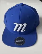 NEW Marucci Baseball Snapback Hat Royal Blue Pro Series Flat Bill Adjustable Cap