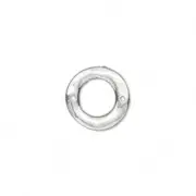 20 Antiqued Silver Pewter 14mm Round Double Sided Link Connectors *