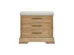 Hudson Bedside Table (3 Drawer) - Straw