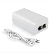 Gigabit PoE+ Injector 30W 52V, IEEE802.3af/at Power Over Ethernet PoE Adapter...