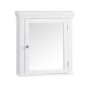 Teamson Home Stratford Wooden Bathroom Furniture, Mirrored Wall Medicine Cabinet, White