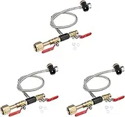 3X G1/2 CO2 Cylinder Refill Adapter Hose, CO2 Refill Station Connector Kit for Filling Soda Maker for Tank