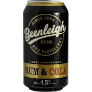 Beenleigh Aged Rum & Cola 4.5% Can 375mL
