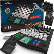 Classic Voice Master Electronic Chess Set - Smart Electronic Chess Board with Mu