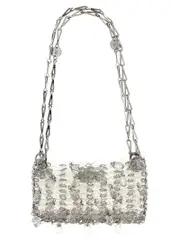 [Paco Rabanne] Paco Rabanne-1969 Nano Crystal Resin Borse A Spalla E Tracolla Silver-Donna OS