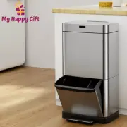 Devanti 70L Motion Sensor Bin Pedal Bins Rubbish Automatic Trash Can Silver