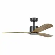 Eglo Iluka 52" DC ABS 3 Blade Ceiling Fan with Remote-Black/Timber