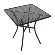 Bolero Black Steel Patterned Square Bistro Table 700mm PAS-GG706