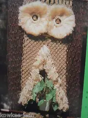 Macrame patterns: shelves, lots of OWLS and plant hangers, Vtg - see pics